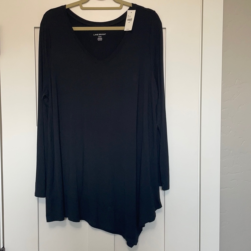 NWT Lane Bryant Asymmetrical Hem Tunic Swing Top
